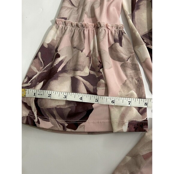 Ellen Tracy Floral Print Scoop Neck 3/4 Sleeve Blouse Top Size S Fairycore - Picture 7 of 8